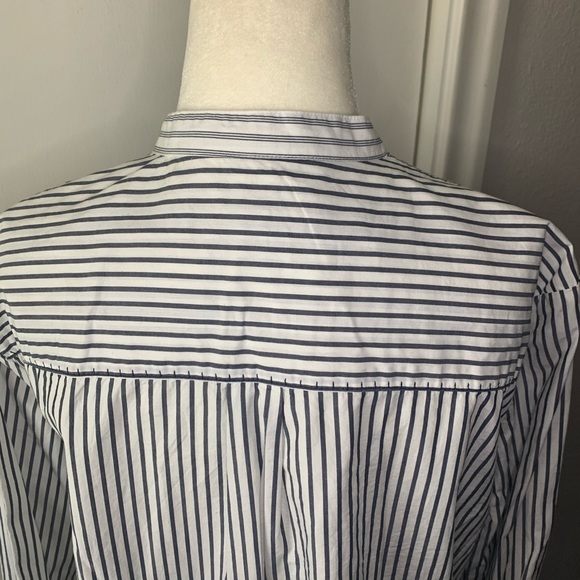 Gap Striped Crochet Popover Shirt - Picture 7 of 7